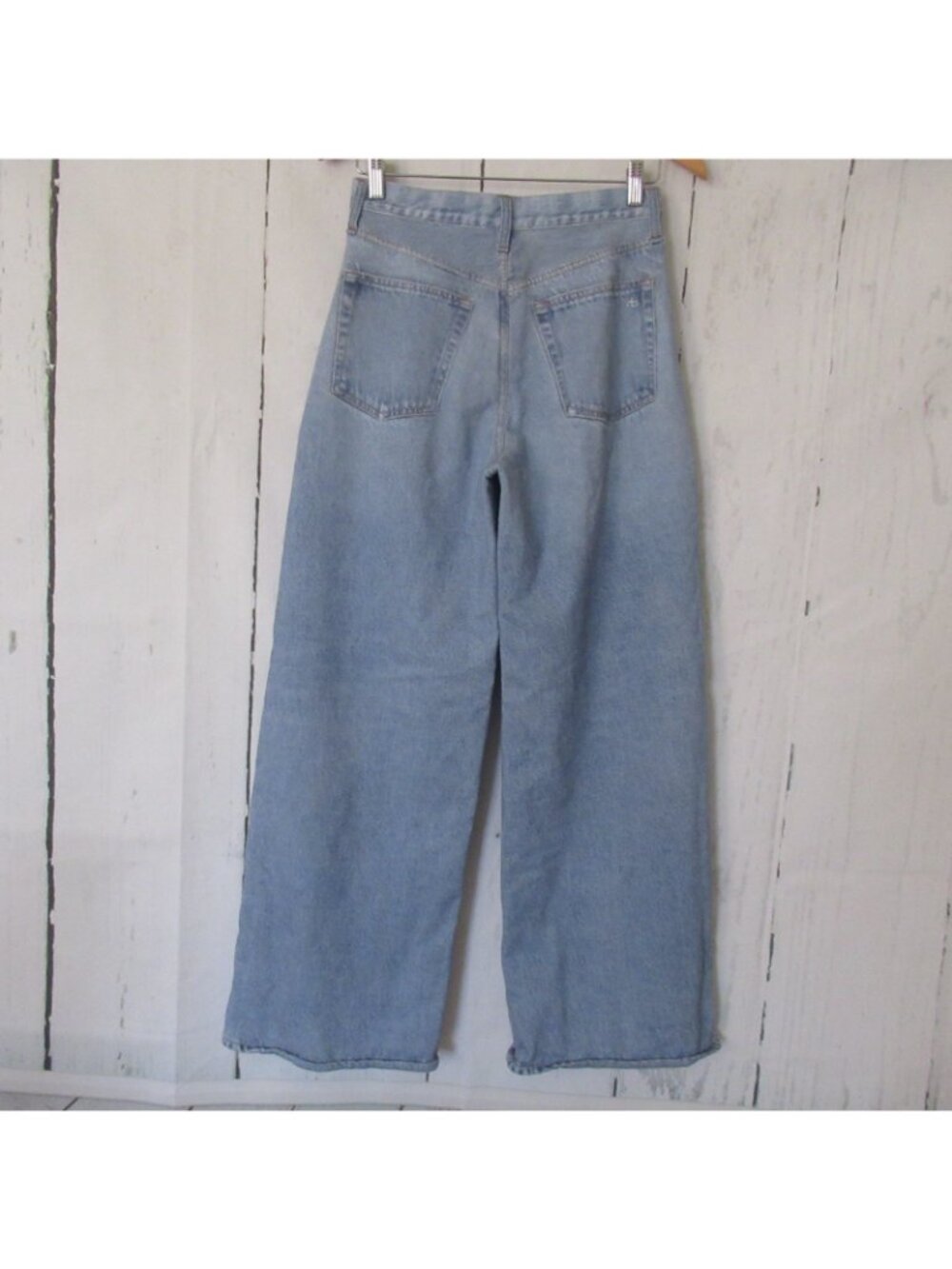Rag & Bone Jeans 26 High Rise Ultra Wide Leg Light Wash Lightweight - Picture 5 of 7